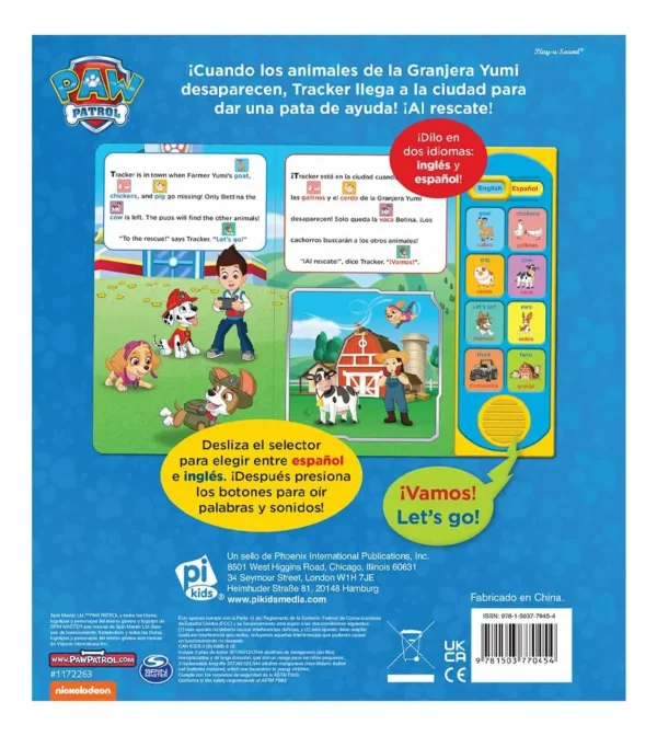 Paw Patrol: Al Rescate, Libro Con Sonidos Español Inglés Paw Patrol: Al Rescate, Libro Con Sonidos Español Inglés